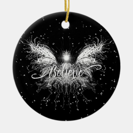 Geloof Fairy Starlight Fantasy Keramisch Ornament (Voorkant)