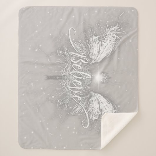 Geloof Fairy Starlight Fantasy Sherpa Deken (Voorkant)