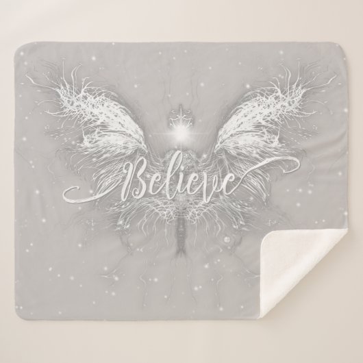 Geloof Fairy Starlight Fantasy Sherpa Deken (Voorkant (horizontaal))