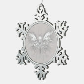 Geloof Fairy Starlight Fantasy Tin Sneeuwvlok Ornament (Rechts)