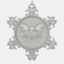 Geloof Fairy Starlight Fantasy Tin Sneeuwvlok Ornament