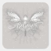 Geloof Fairy Starlight Fantasy Vierkante Sticker (Voorkant)