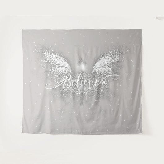 Geloof Fairy Starlight Fantasy Wandkleed (Voorkant (horizontaal))