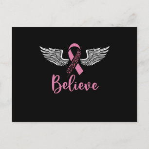 Geloof Faith Breast Cancer Awareness Christelijk Briefkaart