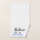Geloof Faith Hope Love Blue Snowflake Bad Handdoek (Handdoek)