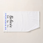 Geloof Faith Hope Love Blue Snowflake Bad Handdoek (Handdoek)