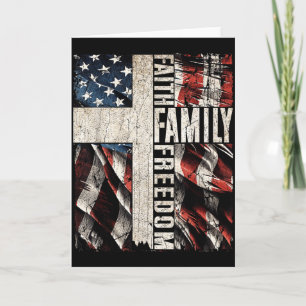 Geloof Familie Domein - Patriottisch Christelijk V Kaart