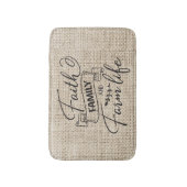 Geloof Familie en Boerderij Life Boerderij Stijl Badmat (Voorkant Verticaal)