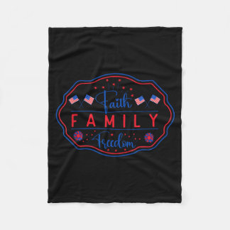 Geloof familie vrijheid patriottisch god zegene fleece deken