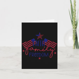 Geloof familie vrijheid patriottisch god zegene kaart