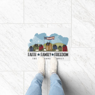 Geloof Familie Vrijheid Rustieke Landelijke Deurma Deurmat