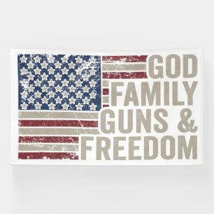 Geloof, Familie & Vrijheid Spandoek