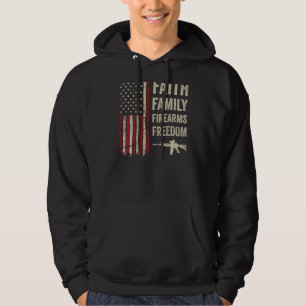 Geloof Familie Vuurwapens & Vrijheid Patriottisch Hoodie