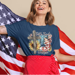 Geloof Familievrijheid Christelijk Amerikaans Patr T-shirt