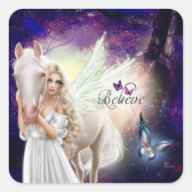 Geloof Fantasy Fairy Angel met White Horse