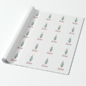 Geloof Feestelijke Evergreen Tree kerstcadeau Cadeaupapier (Uitgerold)