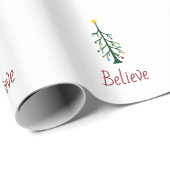 Geloof Feestelijke Evergreen Tree kerstcadeau Cadeaupapier (Rol Hoek)