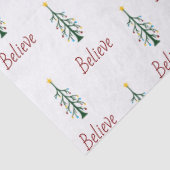 Geloof Feestelijke Evergreen Tree kerstcadeau Tissuepapier (Detail)