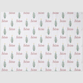 Geloof Feestelijke Evergreen Tree kerstcadeau Tissuepapier (Voorkant)