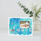 Geloof Feestelijke Woodland Waterverf Vakantiefoto Feestdagenkaart (Staand voorkant)