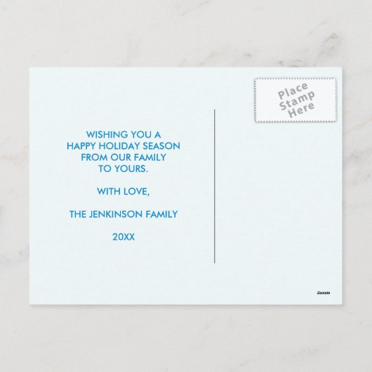 Geloof Feestelijke Woodland Waterverf Vakantiefoto Feestdagenkaart (Achterkant)