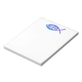 Geloof Fish-blauw Notitieblok (Linkerzijde)