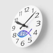 Geloof Fish-blauw Ronde Klok (Hoek)