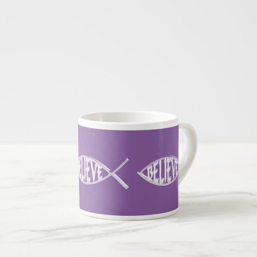 Geloof Fish Lavender Espresso Kop (Voorkant rechts)