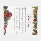 "Geloof" Fleece Blanke Deken (Voorkant (Horizontaal))