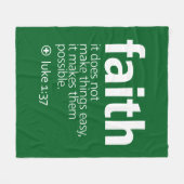 Geloof Fleece Deken (Voorkant (Horizontaal))