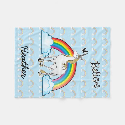 Geloof Fleece Deken (Voorkant (Horizontaal))