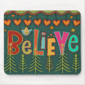 Geloof Folk Christmas Inspirivity Muismat (Voorkant)