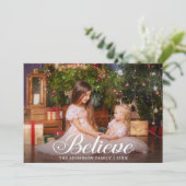 Geloof foto van Elegant Calligrafie Feestdagenkaart (Staand voorkant)