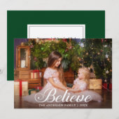 Geloof foto van Elegant Calligrafie Feestdagenkaart (Voorkant / Achterkant)