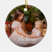 Geloof foto van Elegant Calligrafie Keramisch Ornament (Voorkant)