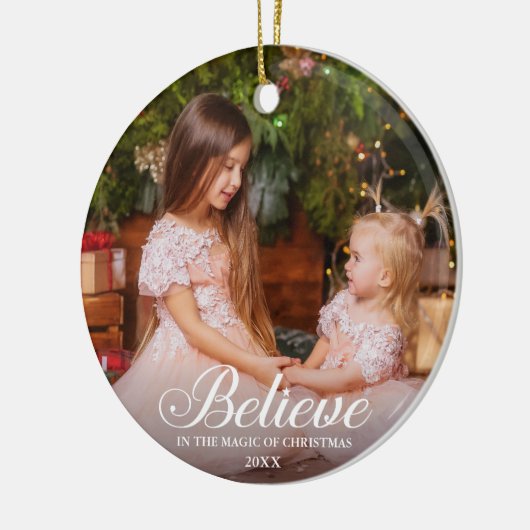 Geloof foto van Elegant Calligrafie Keramisch Ornament (Links)