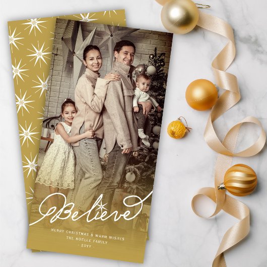 Geloof Foto van Kerstmis Ombre van het Manuscript Feestdagenkaart