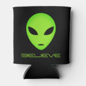 Geloof Funny green alien head custom koelbox Blikjeskoeler (Voorkant)