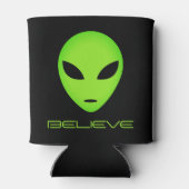 Geloof Funny green alien head custom koelbox Blikjeskoeler (Achterkant)