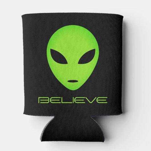 Geloof Funny green alien head custom koelbox Blikjeskoeler (Achterkant)