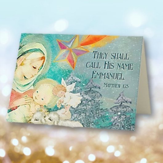 Geloof gebaseerd Christelijk thema Kerst Kaart