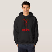 Geloof gebaseerd Kruis en Hart Mannen Hoodie (Voorkant volledig)