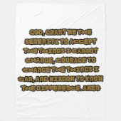 Geloof gebaseerd sereniteit gebed citaat fleece deken (Voorkant)