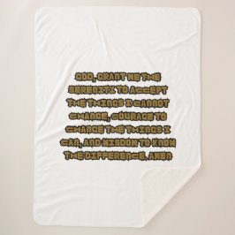 Geloof gebaseerd sereniteit gebed citaat sherpa deken