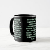 Geloof gebaseerd sereniteitsgebed tweekleurige Mok (Voorkant links)