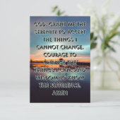 Geloof gebaseerd Serenity Prayer Pic Flat Wenskaar Kaart (Staand voorkant)