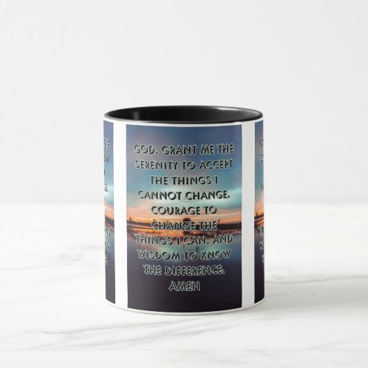 Geloof gebaseerd Serenity Prayer Pic Two-Tone Mok (Midden)