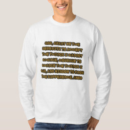 Geloof gebaseerd Serenity Prayer Quote Mannen Lang T-shirt