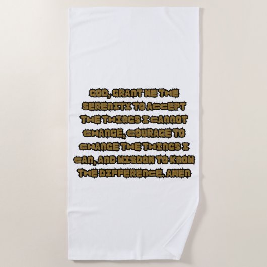 Geloof gebaseerde sereniteit gebed citaat strandla strandlaken (Voorkant)