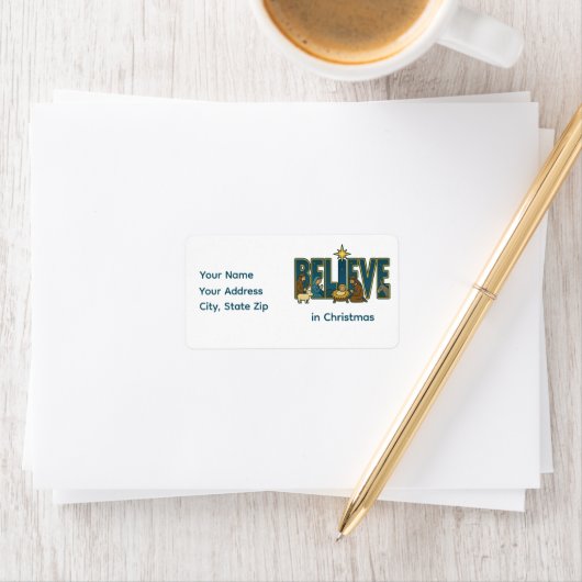 Geloof geboorte  etiket (Insitu)